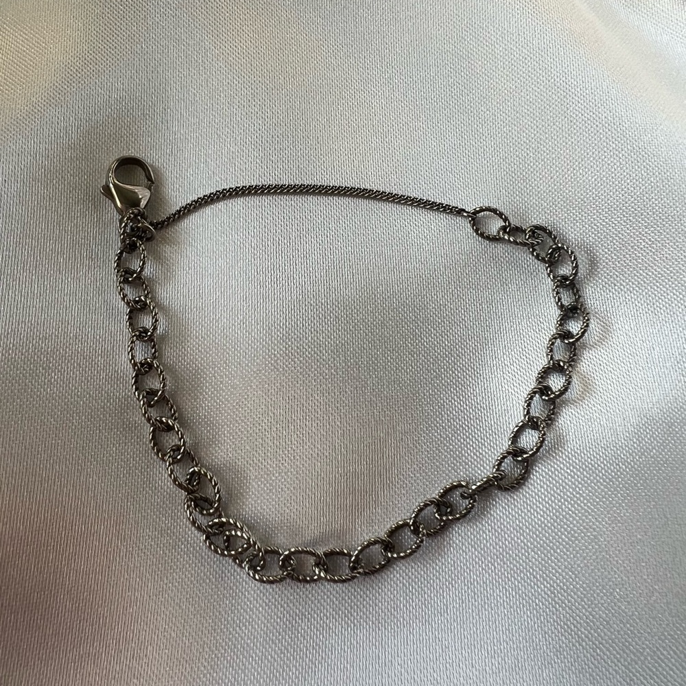James Avery Twisted Wire Cable Charm Bracelet Small